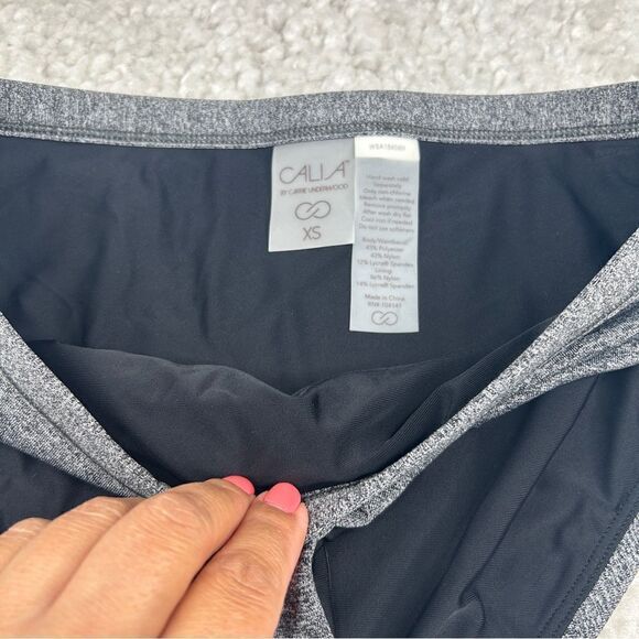 Calia Wide Banded Bikini Bottom Dark Heather Gray - Picture 6 of 8